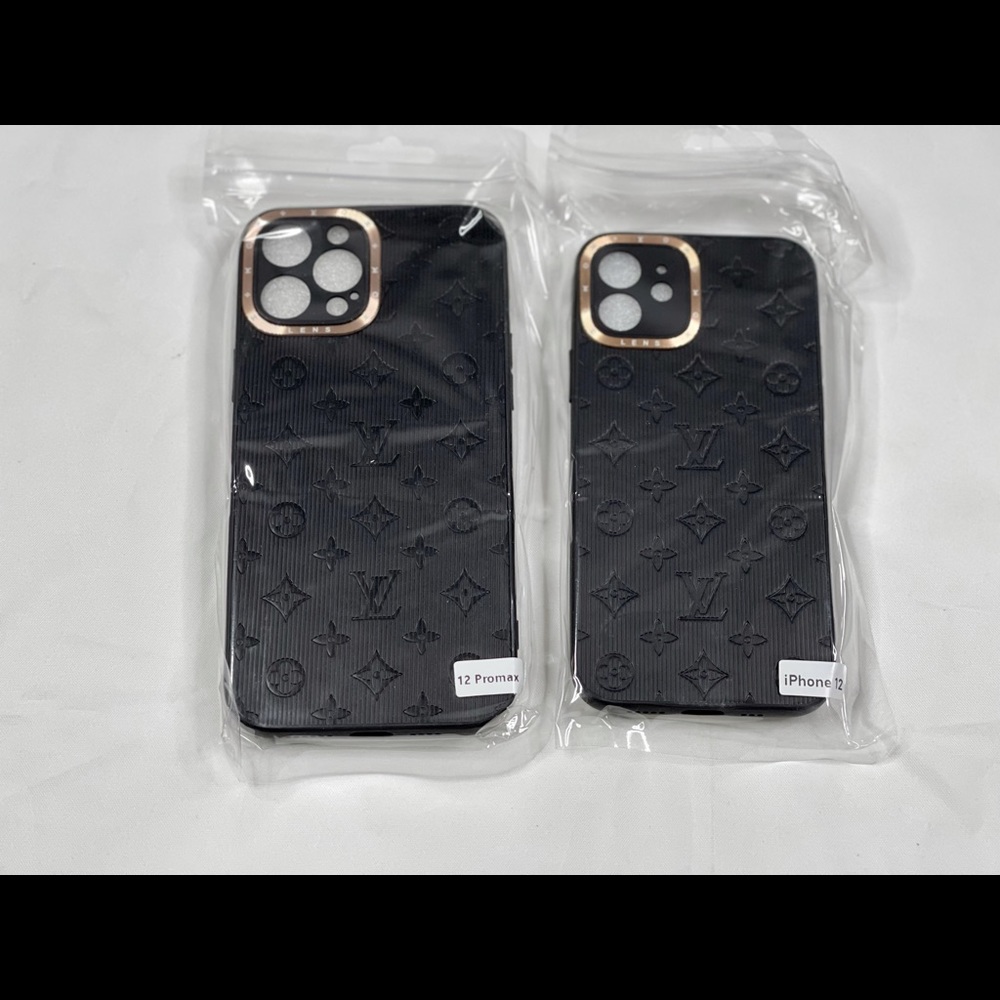 Black LV IPhone 12 & Pro Max Cases